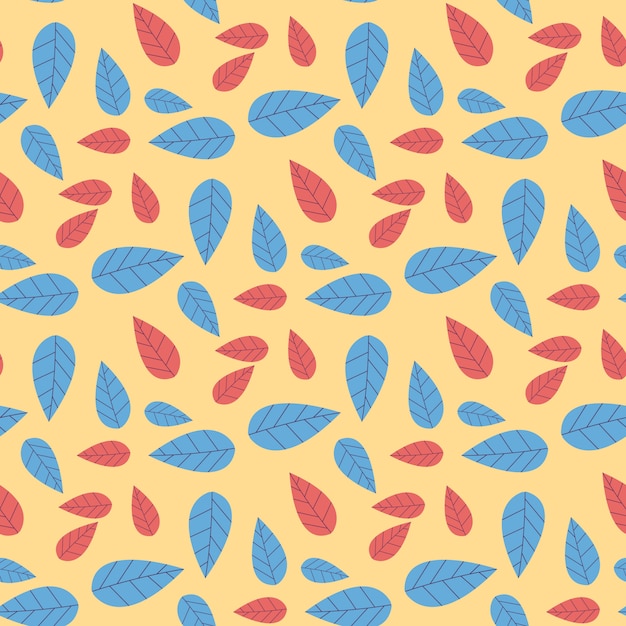 Free vector foliage floral texture cartoon seamless pattern