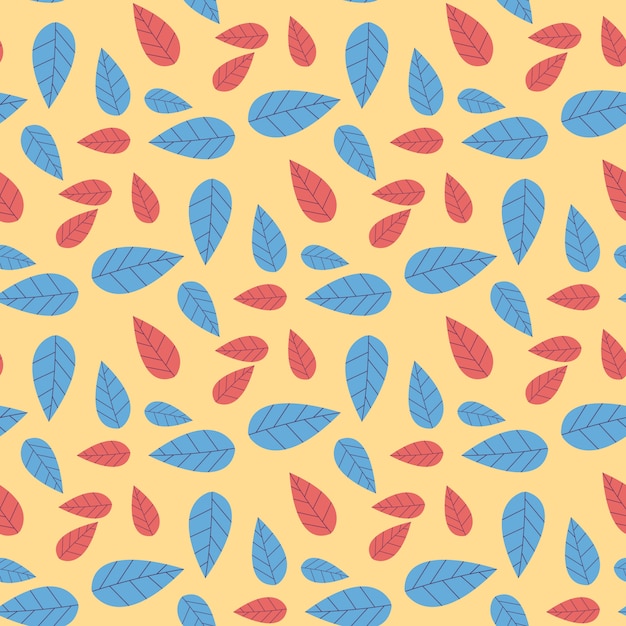 단풍 꽃 질감 만화 완벽 한 패턴