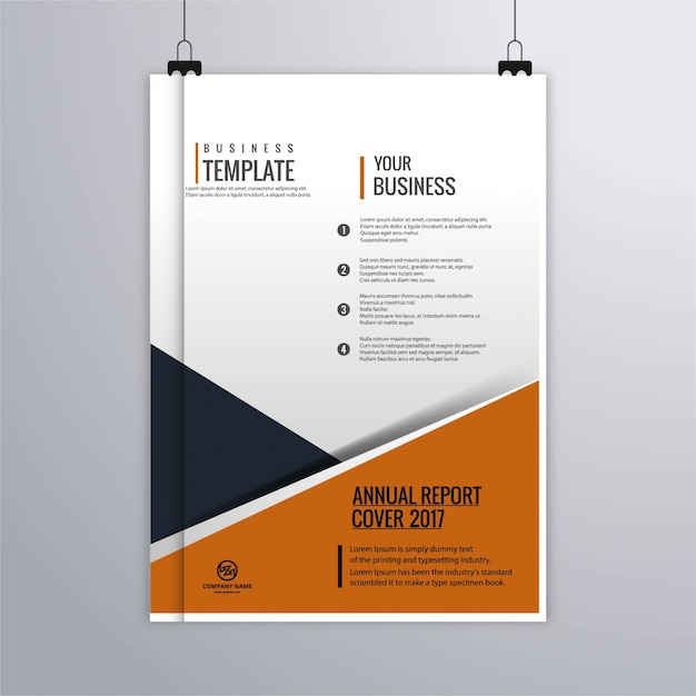 Free vector folleto corporativo del informe anual