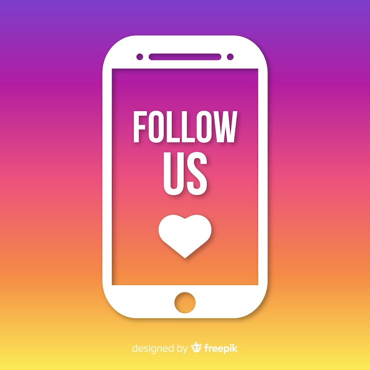 Free Vector follow us background