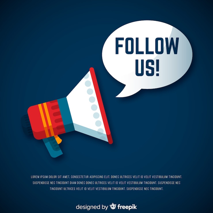 Free Vector follow us
