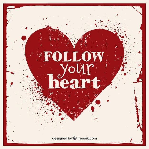 Free vector follow your heart