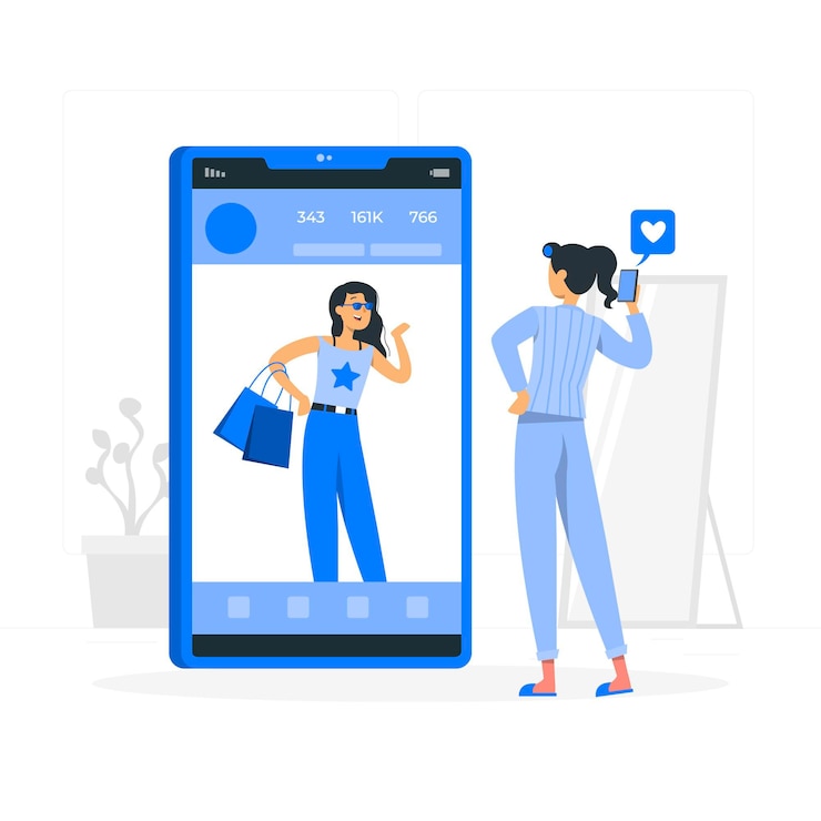 Free Vector following concept illustration