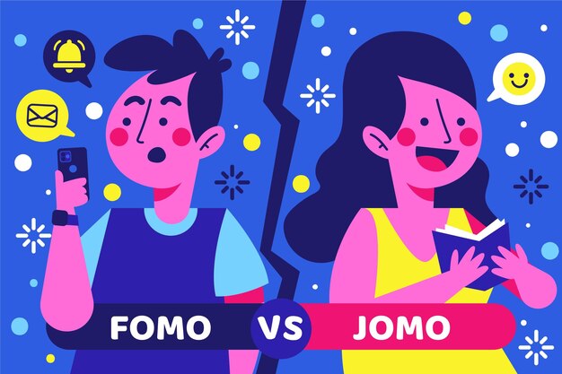 Fomo vs jomo concept