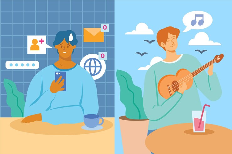 Free Vector fomo vs jomo