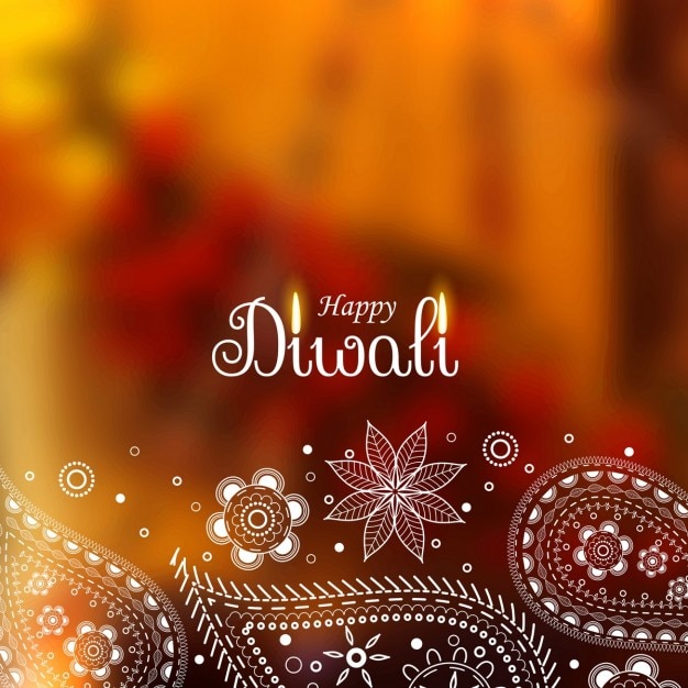 Free vector fondo para diwali con efecto borroso