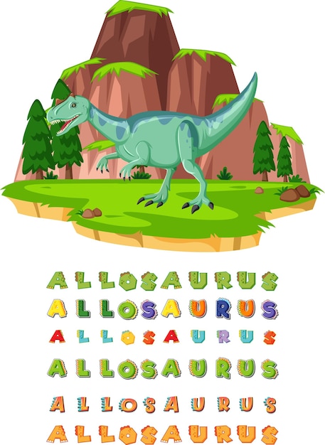 Дизайн шрифта для аллозавра в полевых условиях