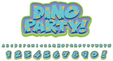 Font design for english alphabets in dinosaur character