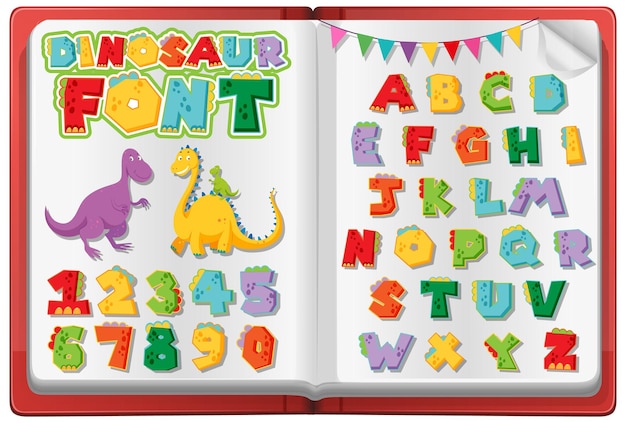 Font design for english alphabets and numbers