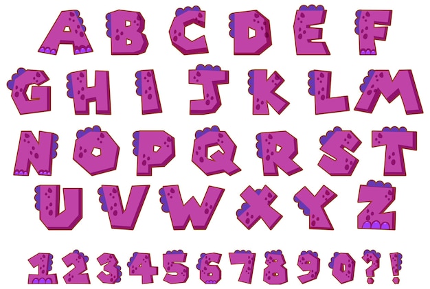 Дизайн шрифта для английских алфавитов и цифр