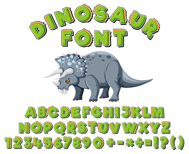 Free vector font design for english alphabets and numbers