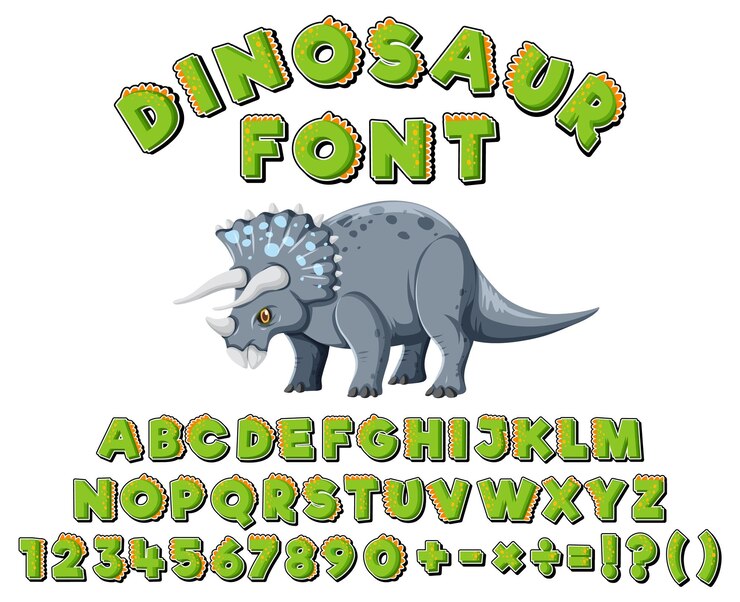Free Vector font design for english alphabets and numbers