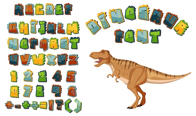 Free vector font design for english alphabets and numbers