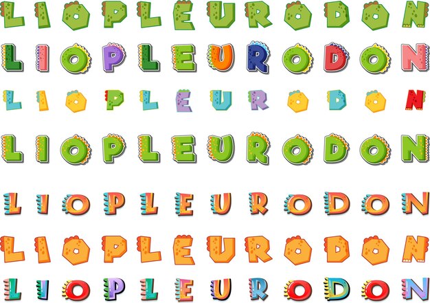 font design for liopleurodon