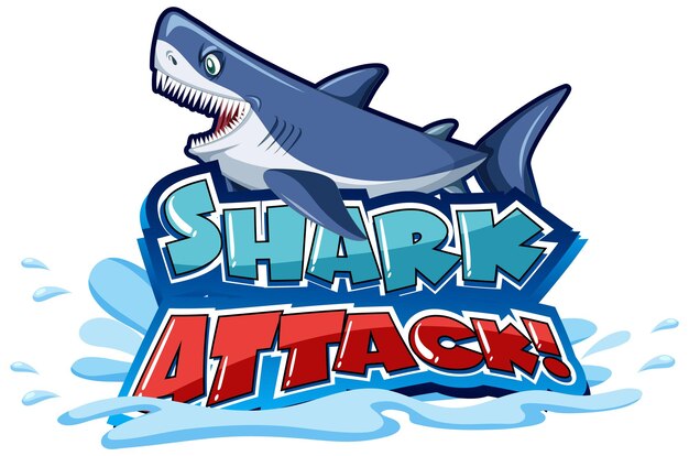 サメによる襲撃のフォントデザイン