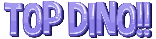 Font design for top dino