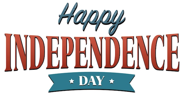 HappyIndependencedayという言葉を使ったフォントデザイン