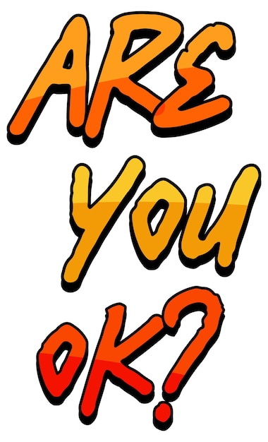 Font design for word are you ok