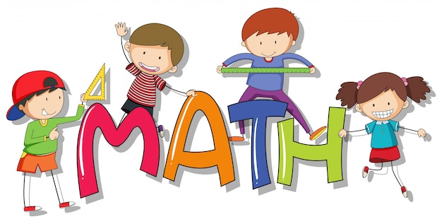Free Vector font design for word math