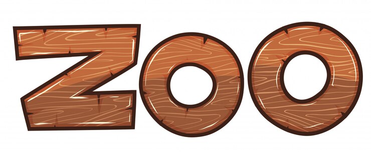 Free Vector font design for word zoo