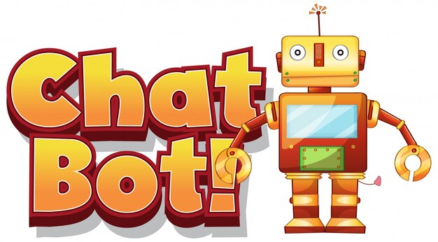 font  for word chat bot on white background