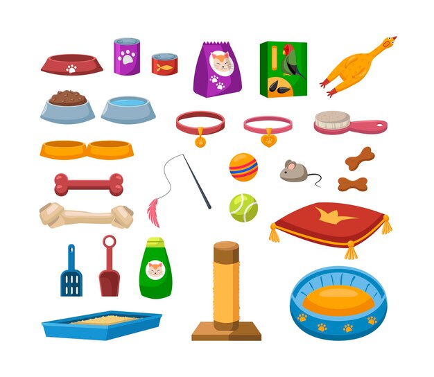 food and accessories for pets