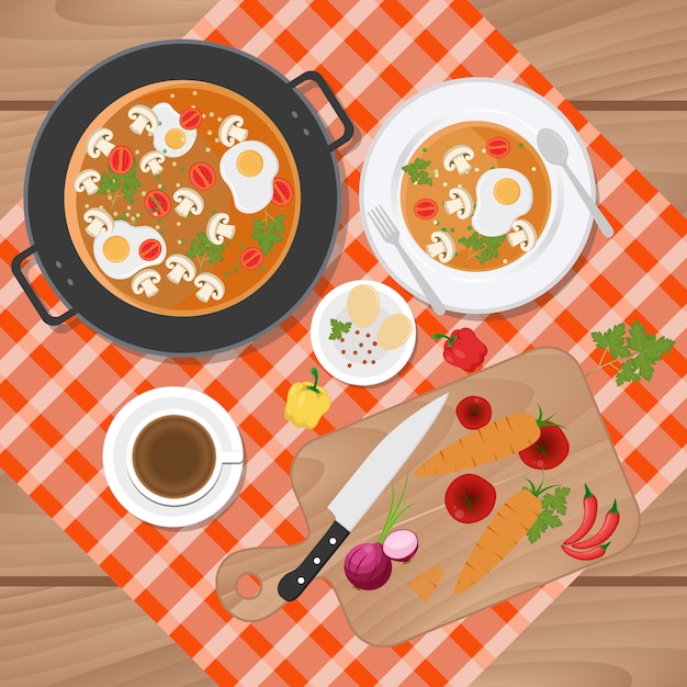 Free vector food background design