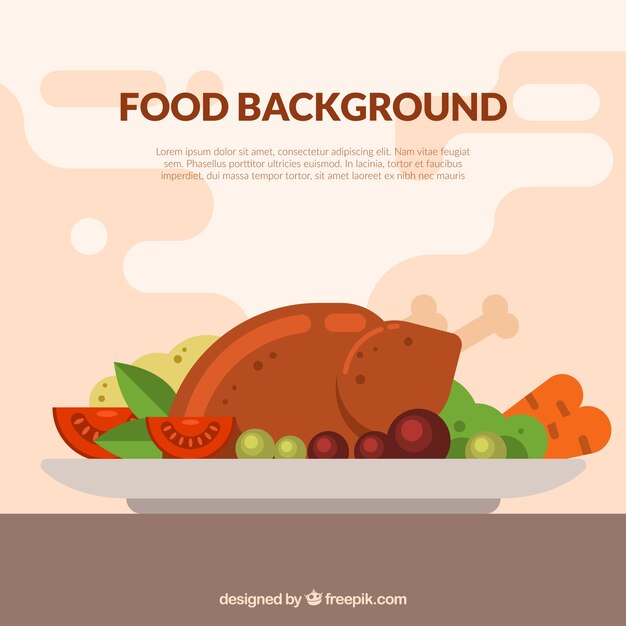 Food background with chicken