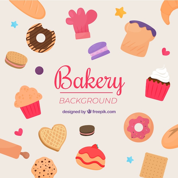 Free vector food background with desserts