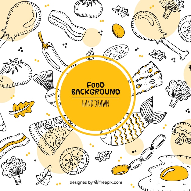 Free vector food background with different meals