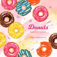 Free vector food background with donuts