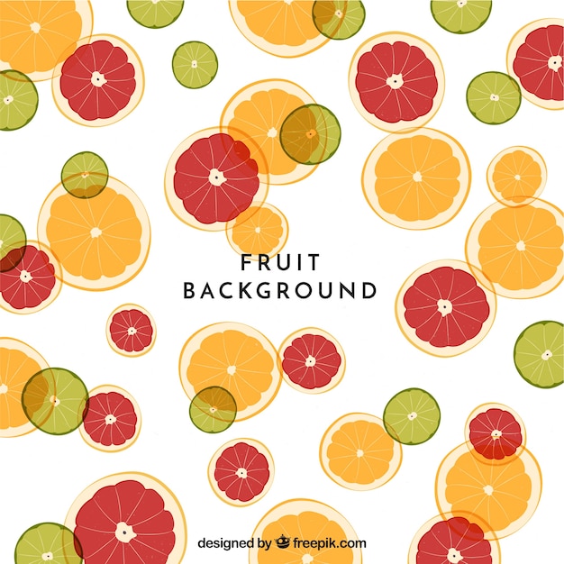 Food background with fruits