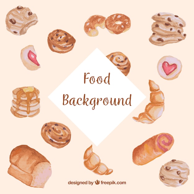 Food background with pastry