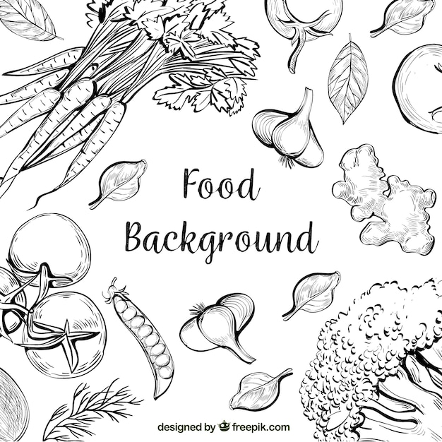 Food background with vegetables