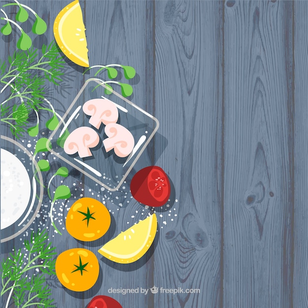Free vector food background with vegetables