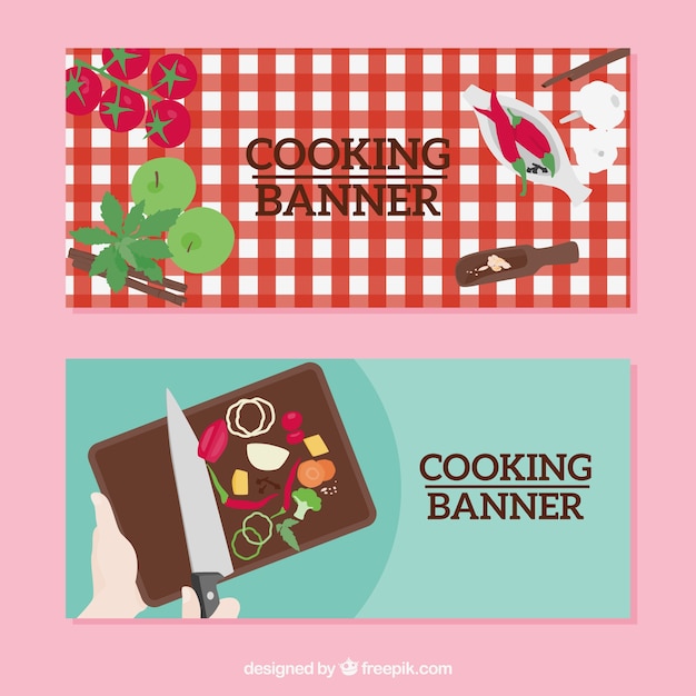 Food banners set