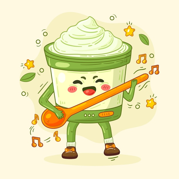 Free vector food cartoon illustration