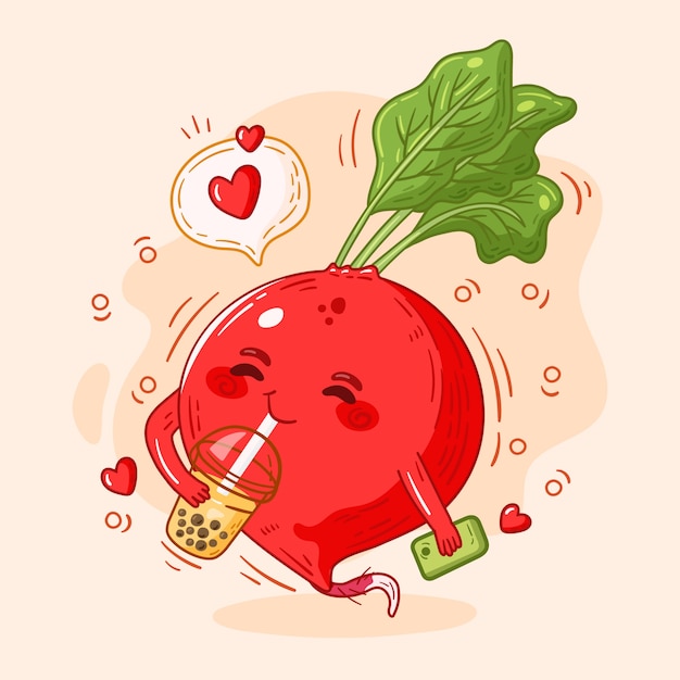 Free vector food cartoon illustration