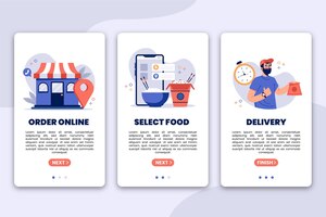 food delivery onboarding screens