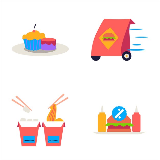 Food Delivery Service Stickers part 3