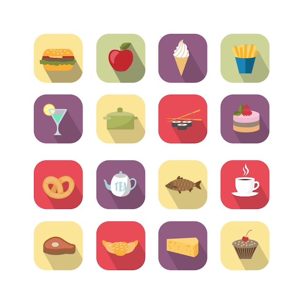 Free vector food design elements