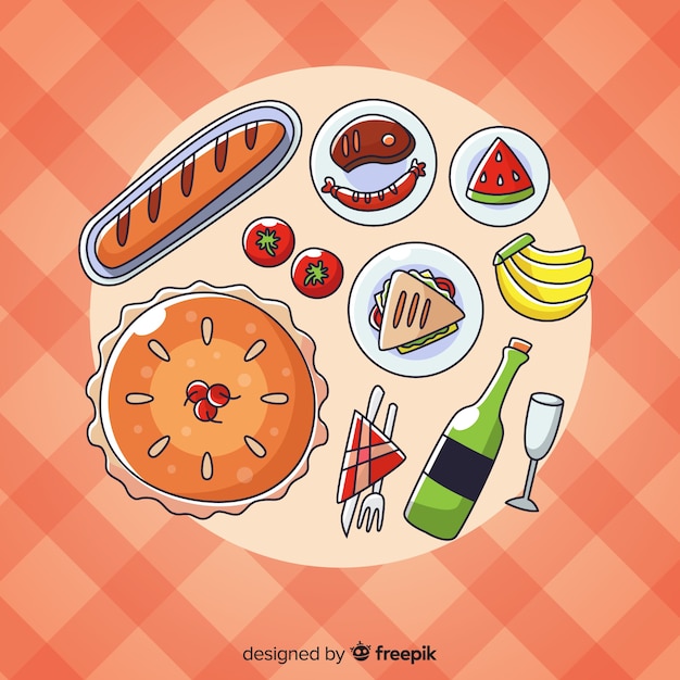 Free vector food dish collection