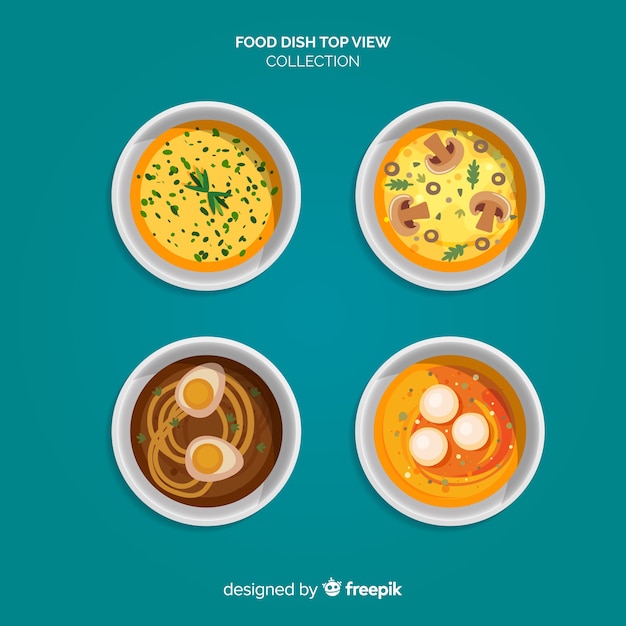 Free vector food dish collection