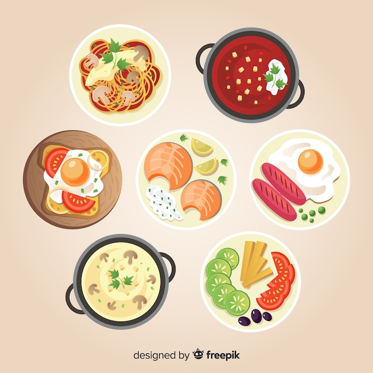 무료 Vector 음식 요리 모음