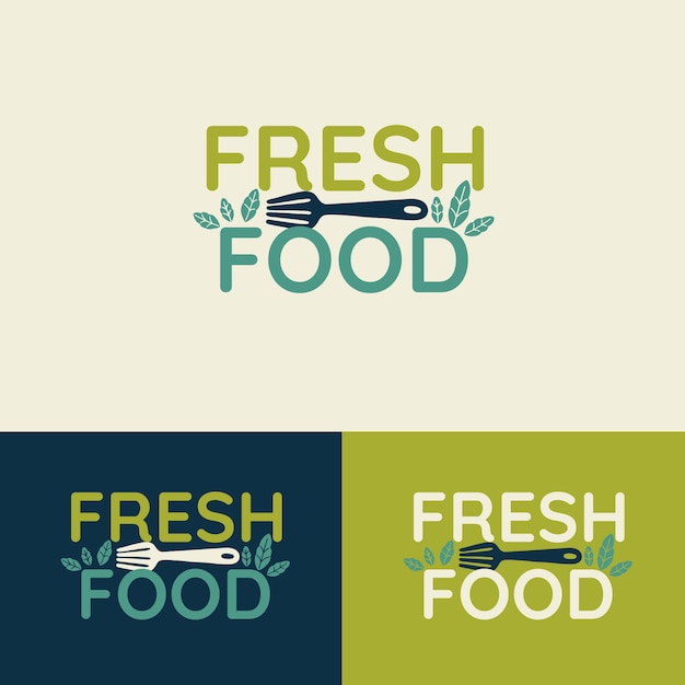 Free vector food & drink hand drawn flat healthy food logo