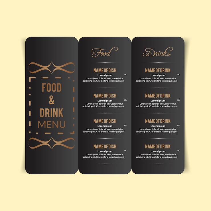 Free Vector food and drink menu template