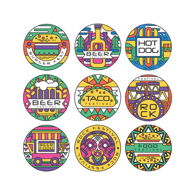 Free Vector Hygge Stickers In Flat Design