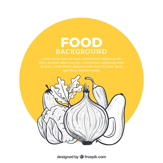 Food frame background with text