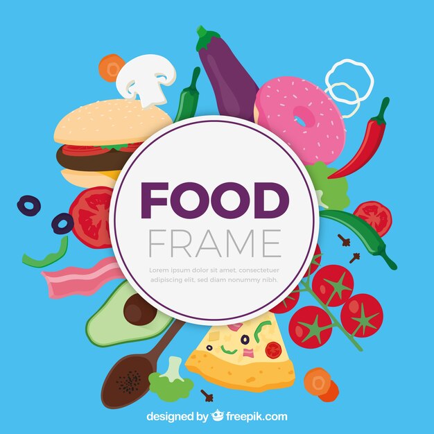 Food frame background