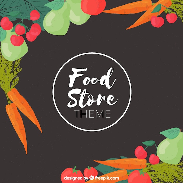 Free vector food frame with different aliments